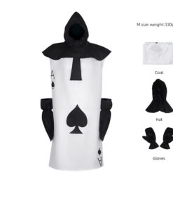 Alice in Wonderland Poker Warrior Spades Cosplay Costume