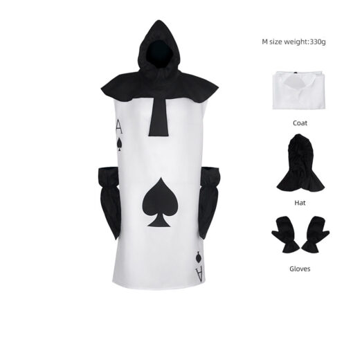 Alice in Wonderland Poker Warrior Spades Cosplay Costume