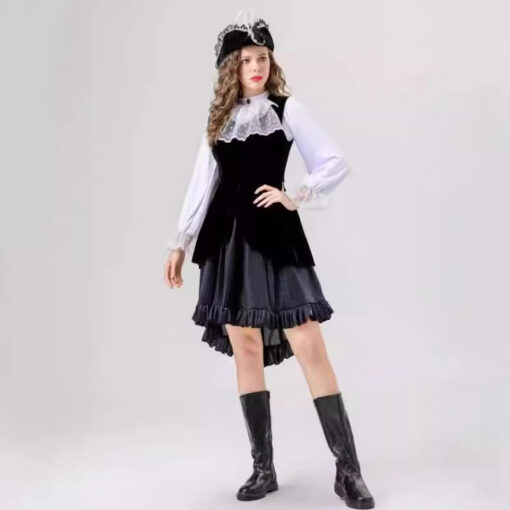 Pirates of the Caribbean Women Pirates Preppy Style Cosplay Costume