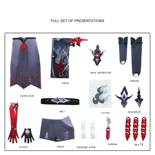 Honkai Star Rail Acheron Red Form Cosplay Costume