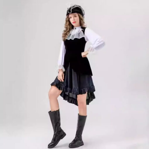 Pirates of the Caribbean Women Pirates Preppy Style Cosplay Costume