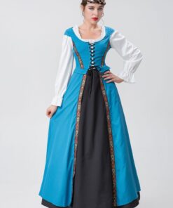 Beauty and the Beast Belle Blue Dress Cosplay Costume