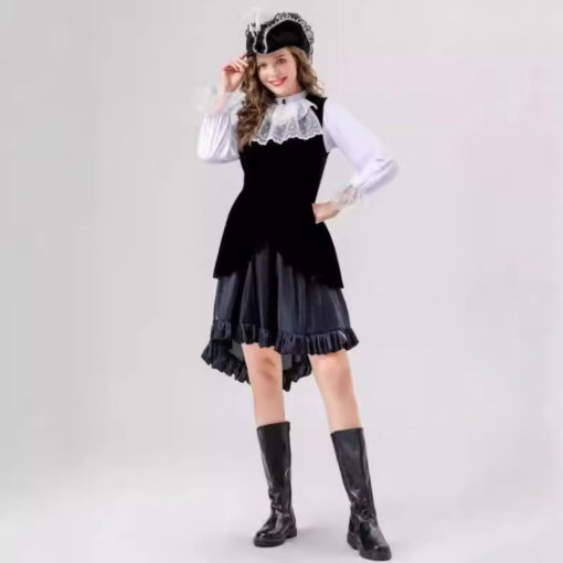 Pirates of the Caribbean Women Pirates Preppy Style Cosplay Costume