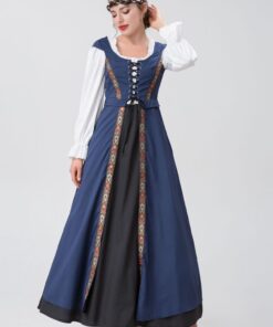 Beauty and the Beast Belle Dark Blue Dress Cosplay Costume