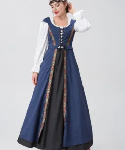 Beauty and the Beast Belle Dark Blue Dress Cosplay Costume