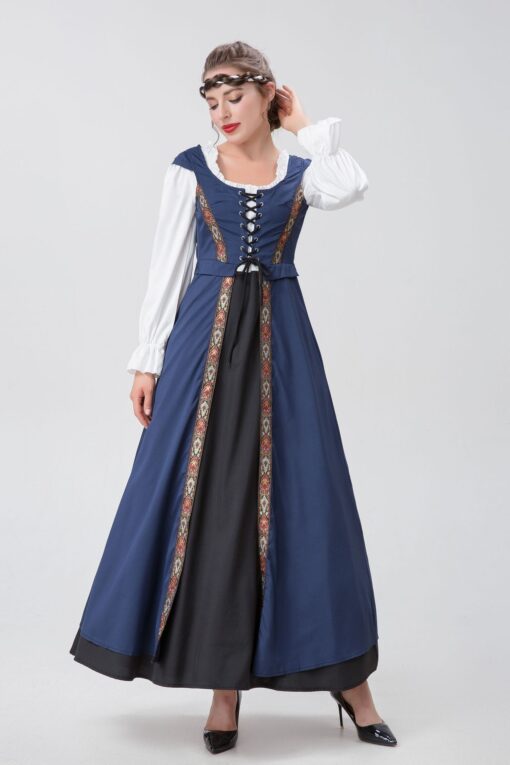 Beauty and the Beast Belle Dark Blue Dress Cosplay Costume