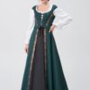 Beauty and the Beast Belle Dark Green Dress Cosplay Costume