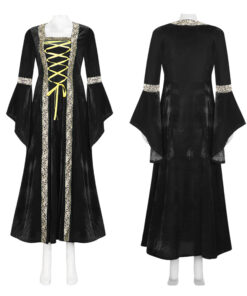 Hocus Pocus Black Robe Dress Cosplay Costume