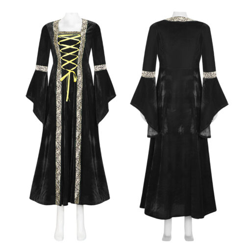 Hocus Pocus Black Robe Dress Cosplay Costume