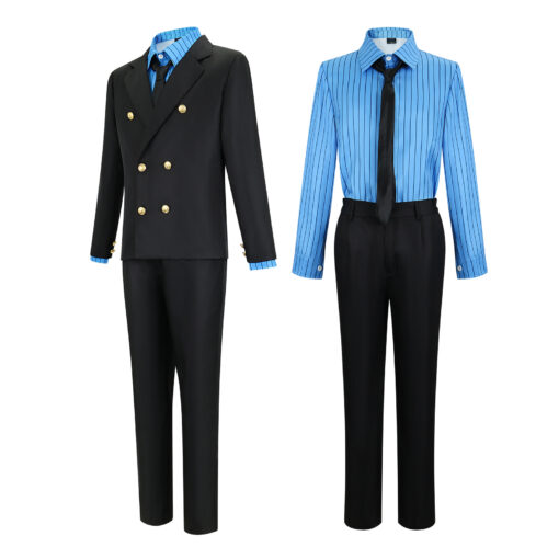 One Piece Sanji Vinsmoke Blue Cosplay Costume