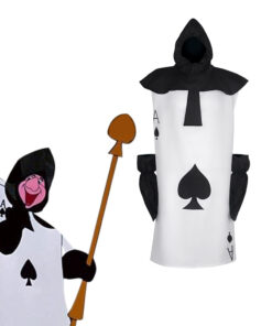 Alice in Wonderland Poker Warrior Spades Cosplay Costume