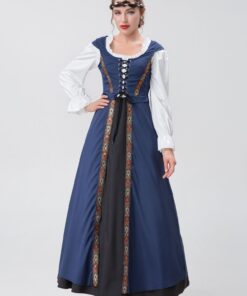 Beauty and the Beast Belle Dark Blue Dress Cosplay Costume