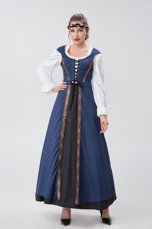 Beauty and the Beast Belle Dark Blue Dress Cosplay Costume