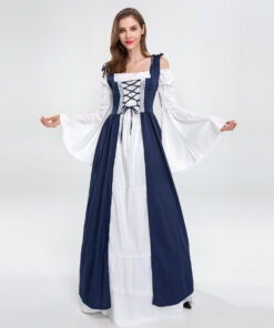 Beauty and the Beast Belle Dark Blue Dress Cosplay Costume