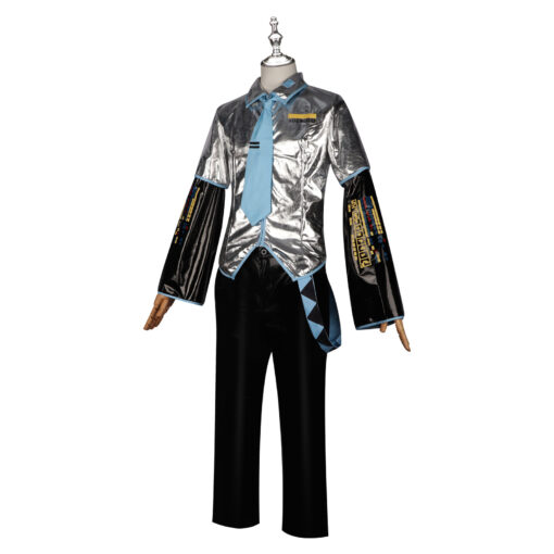 Hatsune Miku Patent Leather Men Performance Cosplay Costume