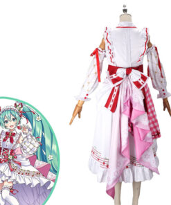 Hatsune Miku 15th Birthday Miku Strawberry Cosplay Costume