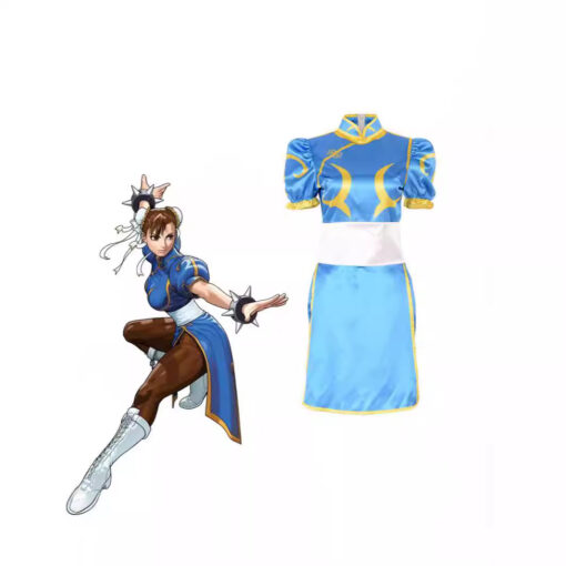 Street Fighter Chun Li Cheongsam Cosplay Costume