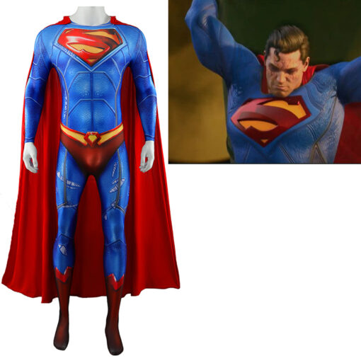 Justice League Superman Jumpsuit Cosplay Costume