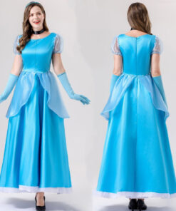 Sleeping Beauty Princess Aurora Sky Blue Dress Cosplay Costume