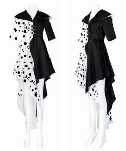 Cruella Cruella De Vil Dress Cosplay Costume