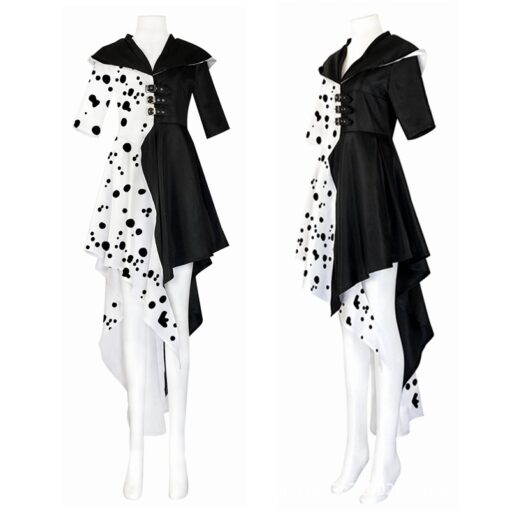 Cruella Cruella De Vil Dress Cosplay Costume