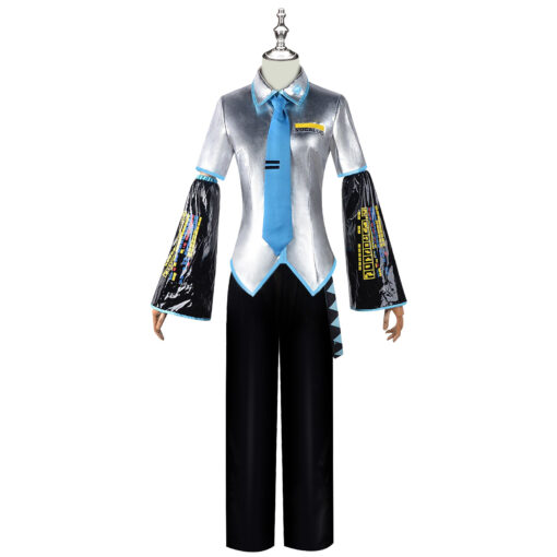 Hatsune Miku Patent Leather Men Performance Cosplay Costume