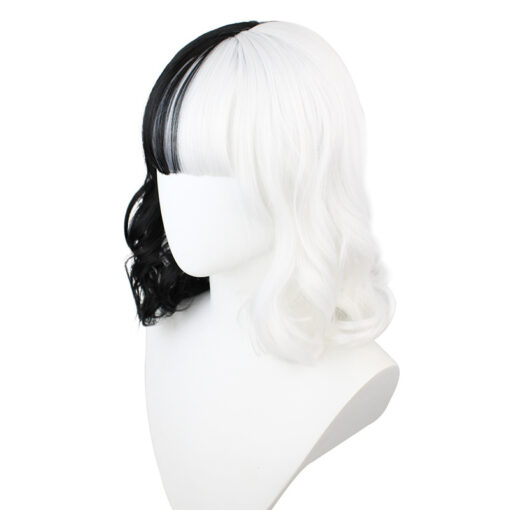 Cruella Black and White Cruella Deville ​Cosplay Wig