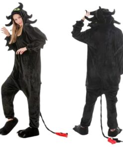 How to Train Your Dragon Night Fury Toothless Flannel Pajamas Cosplay Costume