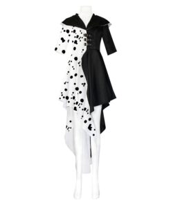 Cruella Cruella De Vil Dress Cosplay Costume