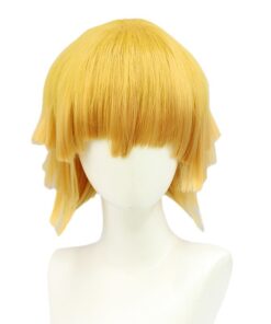 Demon Slayer Agatsuma Zenitsu Cosplay Wig Short