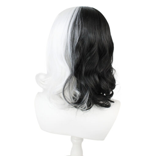 Cruella Black and White Cruella Deville ​Cosplay Wig