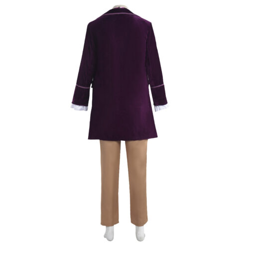 Charlie and the Chocolate Factory Willy Wonka Purple Tuxedo Cosplay Costume