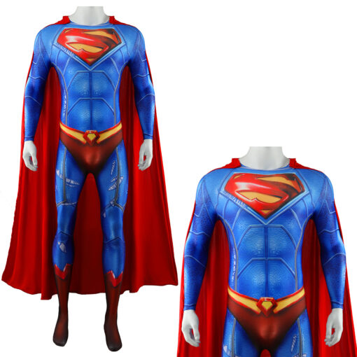 Justice League Superman Jumpsuit Cosplay Costume