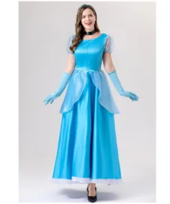 Sleeping Beauty Princess Aurora Sky Blue Dress Cosplay Costume