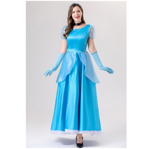 Sleeping Beauty Princess Aurora Sky Blue Dress Cosplay Costume