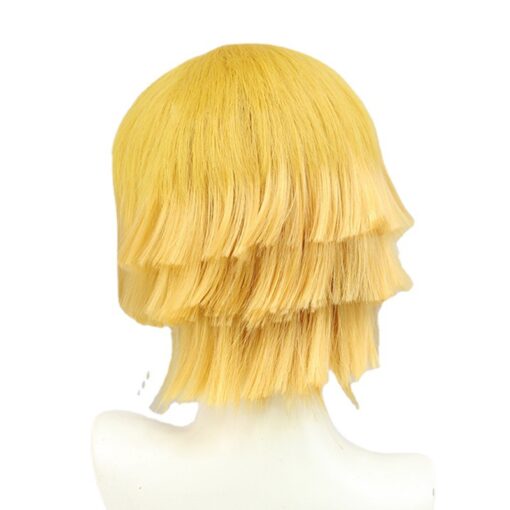 Demon Slayer Agatsuma Zenitsu Cosplay Wig Short