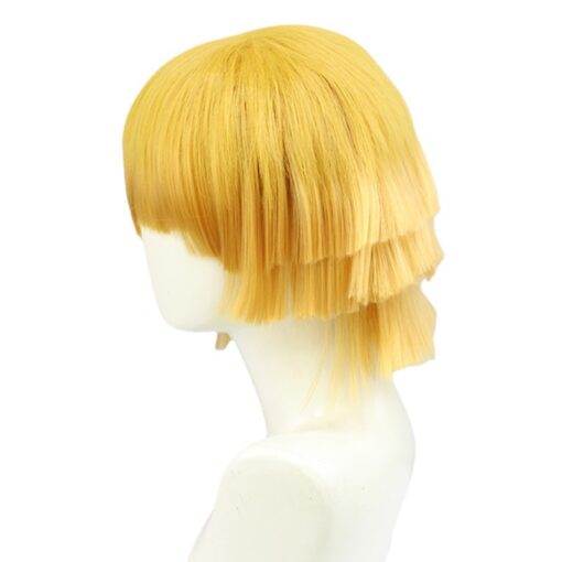 Demon Slayer Agatsuma Zenitsu Cosplay Wig Short