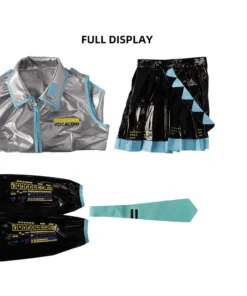 Hatsune Miku Patent Leather Performance Skirt Cosplay Costume
