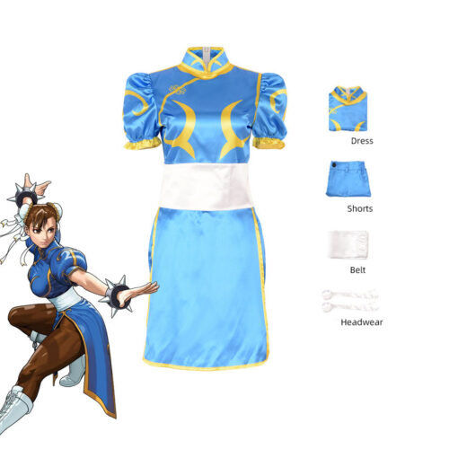 Street Fighter Chun Li Cheongsam Cosplay Costume