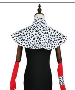 Cruella Cruella De Vil Shawl Dress Cosplay Costume