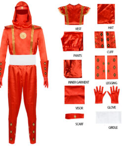 Power Rangers Red Ninja Cosplay Costume