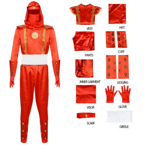 Power Rangers Red Ninja Cosplay Costume