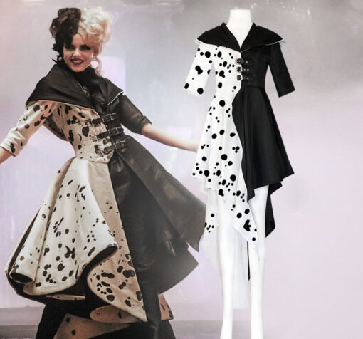 Cruella Cruella De Vil Dress Cosplay Costume