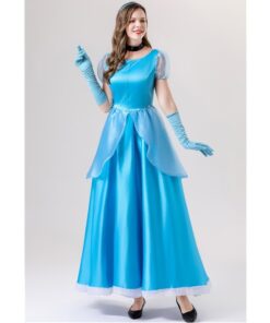 Sleeping Beauty Princess Aurora Sky Blue Dress Cosplay Costume