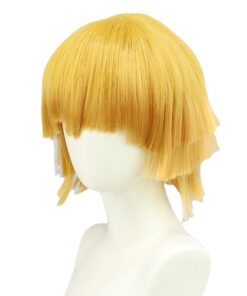 Demon Slayer Agatsuma Zenitsu Cosplay Wig Short