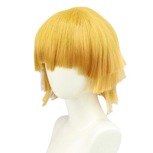 Demon Slayer Agatsuma Zenitsu Cosplay Wig Short