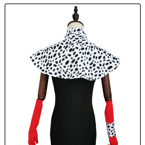 Cruella Cruella De Vil Shawl Dress Cosplay Costume