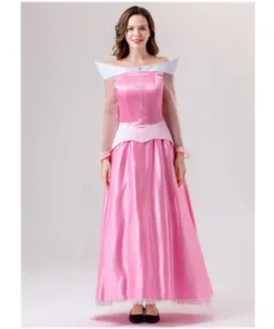 Sleeping Beauty Princess Aurora Pink Dress Cosplay Costume