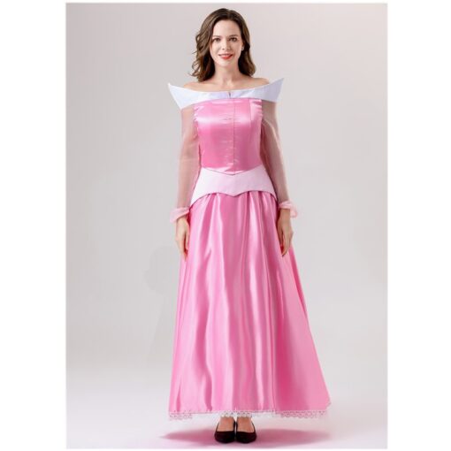 Sleeping Beauty Princess Aurora Pink Dress Cosplay Costume