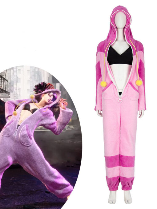 Street Fighter Han Juri Pajamas Cosplay Costume